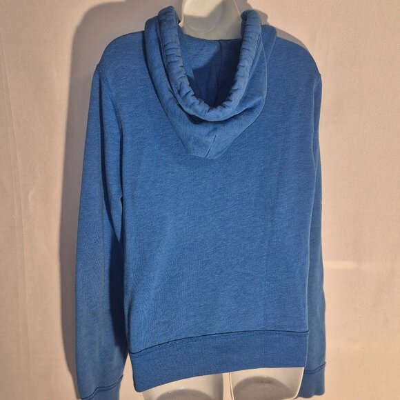 HOLLISTER of California hooded sweatshirt, zippered front, blue & white. MED. - Picture 3 of 14